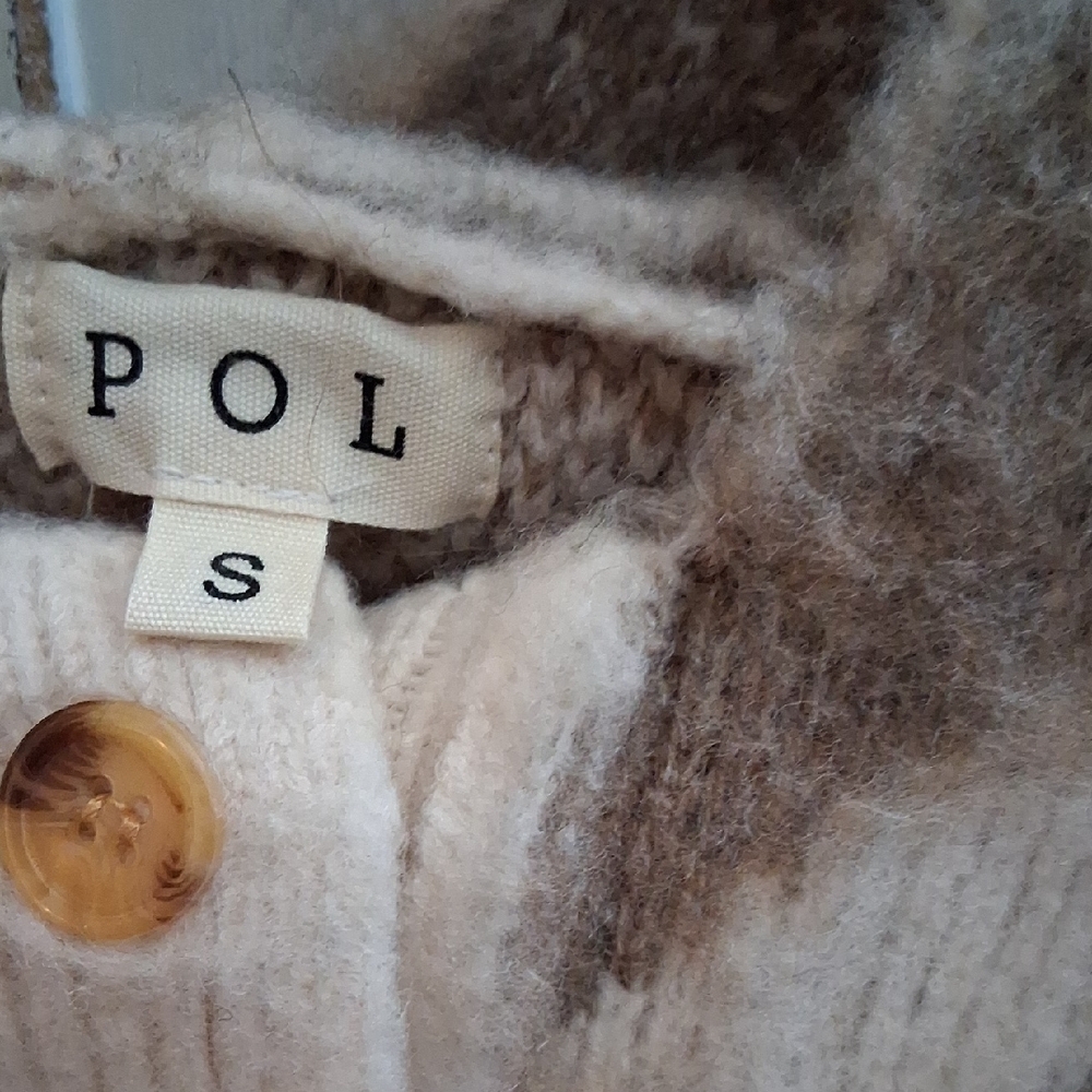 POL Brown and Cream Hooded Sweater - Picture 2 of 7
